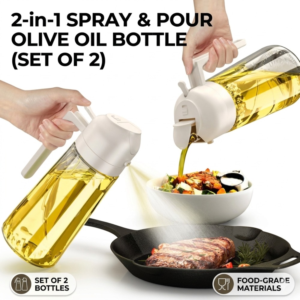 Oil Mister Spray Bottle - Oil Spray Dispenser Sprayer Bottle Kitchen