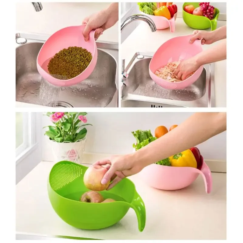 Fruit Vegetable Bowl Drainer C - Kitchen Gadgets Rice Filter 评论和价格