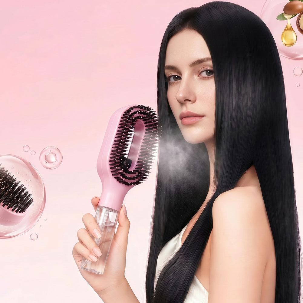 2 in 1 Spray Hair Brush Detang - Oil Mister Spray Bottle 评论和价格