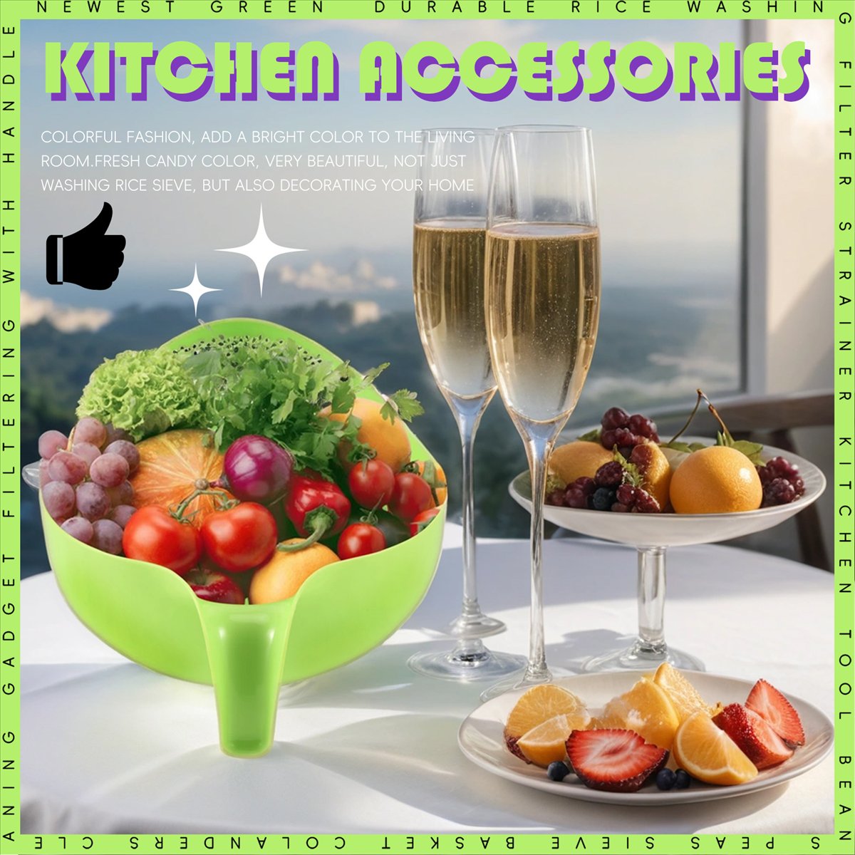 ABZT  Rice Washing Filter Stra - Kitchen Gadgets Rice Filter 评论和价格