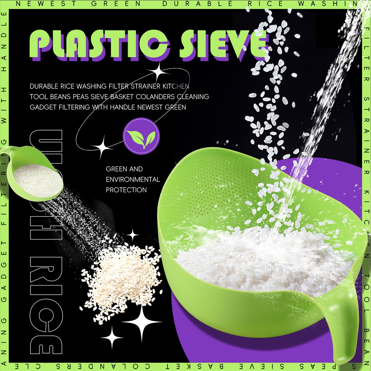 A45I  Rice Washing Filter Stra - Kitchen Gadgets Rice Filter 评论和价格