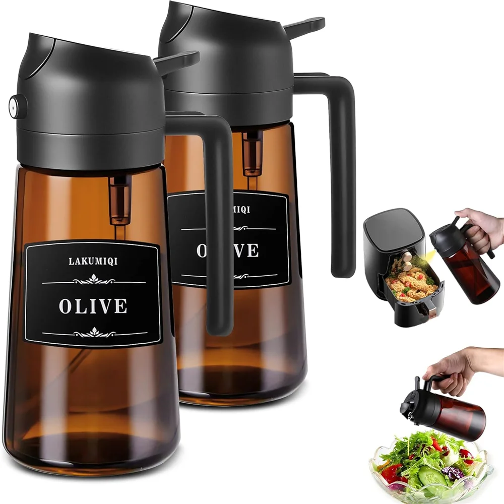 2026 2-in-1 Glass Oil Dispense - Oil Mister Spray Bottle 评论和价格